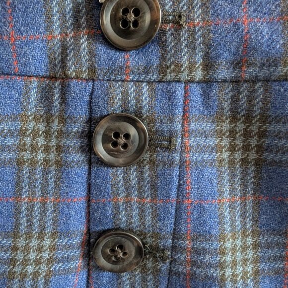 GAP NWT  Wool Blend Blue Plaid Mini Skirt Size 8 Academia Preppy Classic - Picture 6 of 12